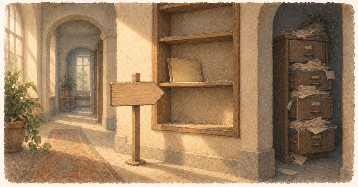 Watercolor illustration for: claude code memory at scale 966 files